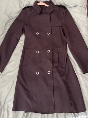 Charcoal Black trench coat (L)